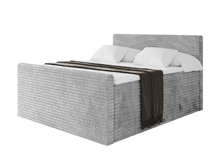 Boxspringbett TOLO-Z KING-v1 120x200 cm Grau - Tilia 86