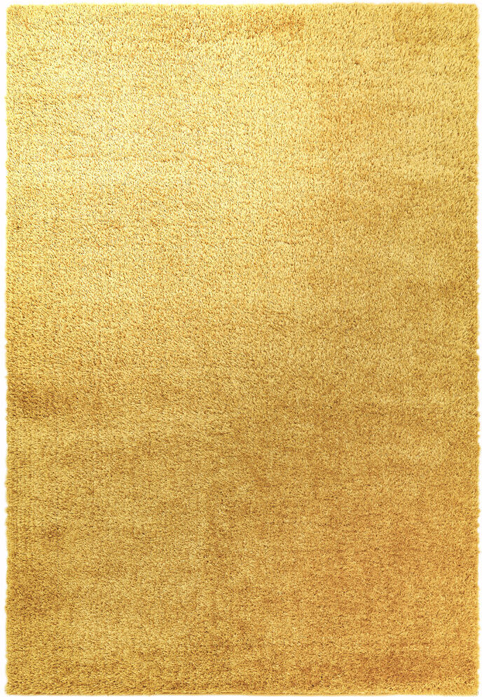 Ebern Designs Natonia Shiny Shaggy Gold Area Rug Gold Rectangle 80 x 150cm