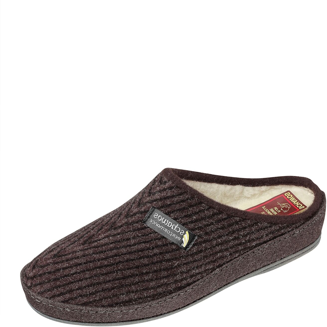 Pantoffel SCHAWOS, Herren, Gr. 46, braun, Textil, Schuhe Pantoffel braun 46