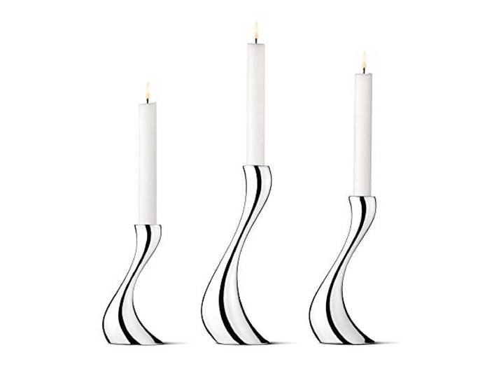 Georg Jensen Cobra en Acier Inoxydable pour Bougie\, Lot de 3