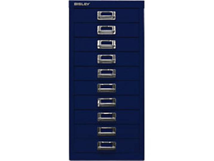 Bisley Schubladenschrank 10 Schübe Oxfordblau 279 x 380 x 590 mm