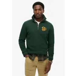 Superdry für Herren. M2014475A Sweatshirt Neon Half Zip Track grün (XXL), Lässig, Baumwolle