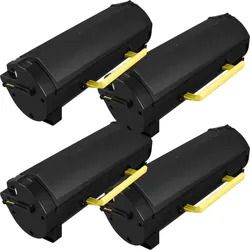 4 Kompatible Toner ersetzt Lexmark 60F2X00 602X Multipack schwarz