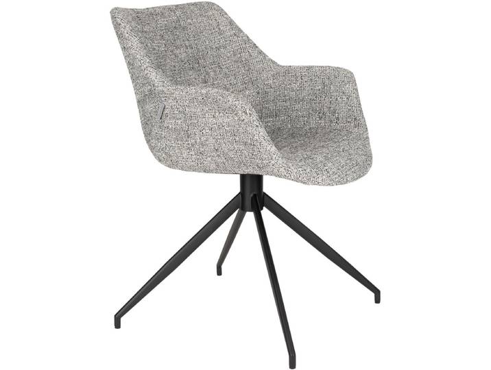 Zuiver Doulton Eetkamerstoelen Armleuning Grijs - Set van 2