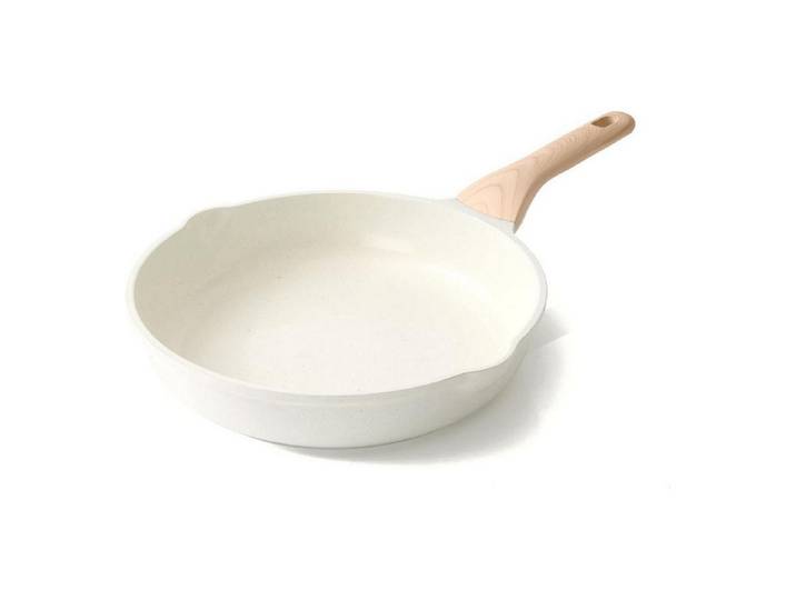 LuxusKollektion Bratpfanne Bratpfanne 28 cm Induktion Keramik Antihaft Keramik Weiß-28 cm