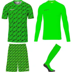 uhlsport Progressive Torwart-Set Kinder fluo grün/schwarz 140