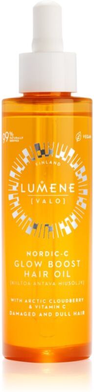 Lumene Nordic-C [VALO] Glow Boost huile fortifiante et illuminatrice pour cheveux secs et abîmés 75 ml