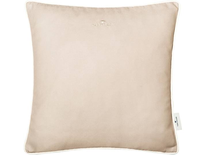 TOM TAILOR HOME Dove Signature mit Paspel, Kissenhülle ohne Füllung, 1 Stück