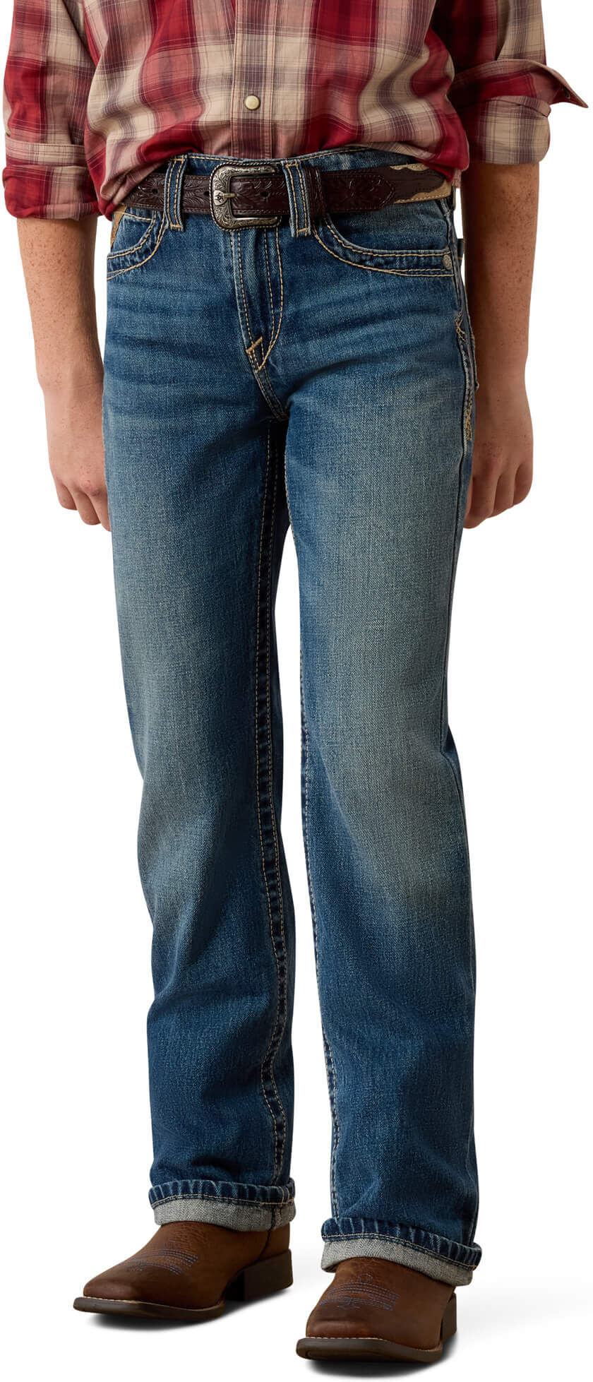 Kid's B4 Relaxed Boundary Boot Cut Jeans in Dakota, Size: 10 Regular by Ariat