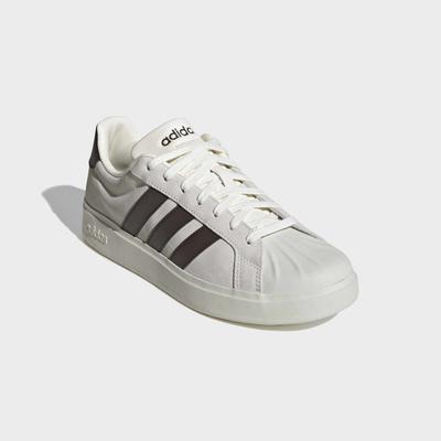 Sneaker ADIDAS SPORTSWEAR "STREETTALK", Herren, Gr. 37, braun (sanftes weiß, schwarz braun, sanftes weiß), Leder, Synthetik, Schuhe Sneaker, inspiriert vom Design des adidas Superstar
