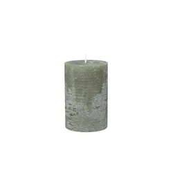 Chic Antique Macon rustikale Stumpenkerze, H15/D10 cm, olivegrün