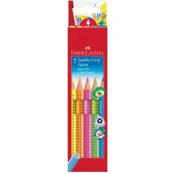 Faber-Castell Farbstifte Jumbo Grip Neon 5er Kartonetui