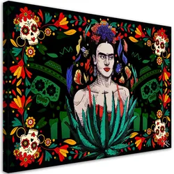WANDBILD frida kahlo in mexikanischem relief
