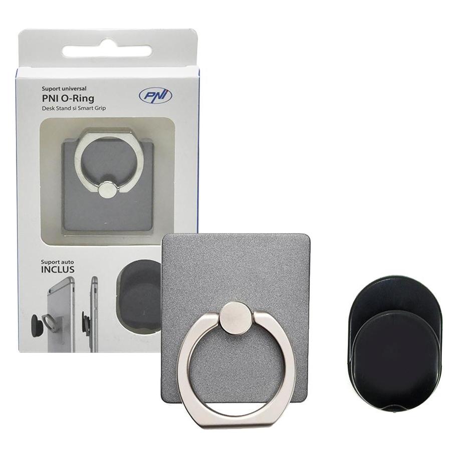 PNI Universelle PNI-O-Ring-Halterung, Schreibtischständer und Smart Grip, Hellschwarz, Autohalterung im (43698568)