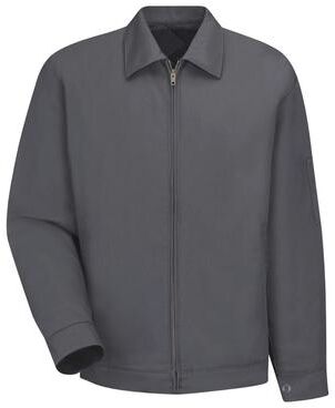 Red Kap CSJT22 Men's Slash Pocket Jacket in Charcoal size 2XL   Twill
