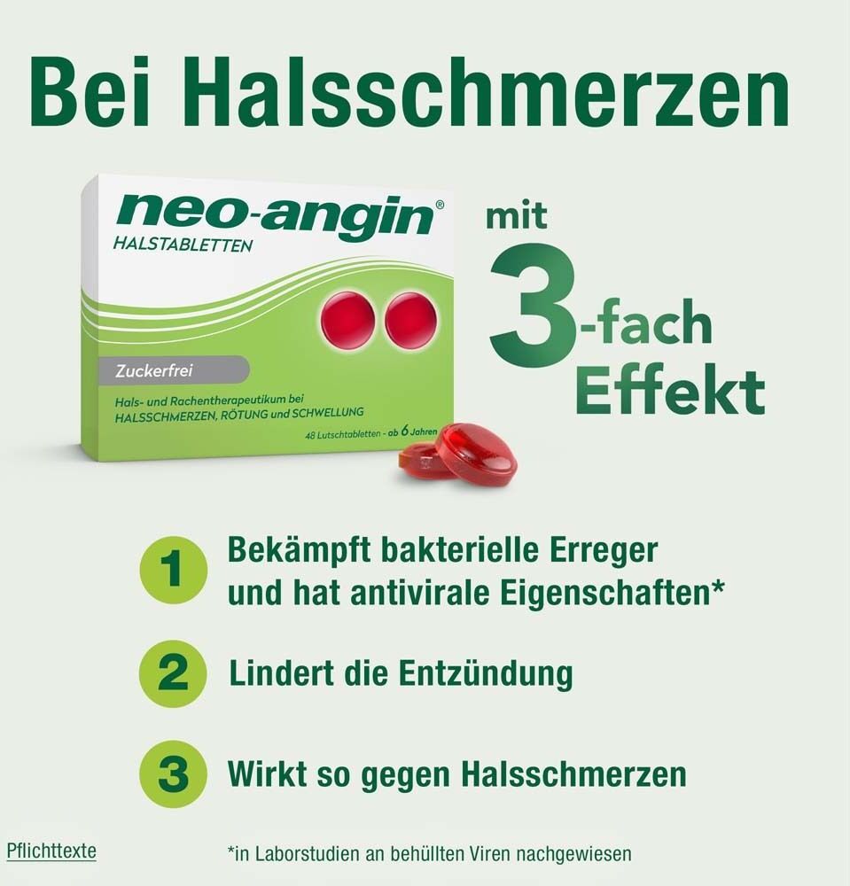Neo-Angin Halstabletten zuckerfrei 48 St Lutschtabletten
