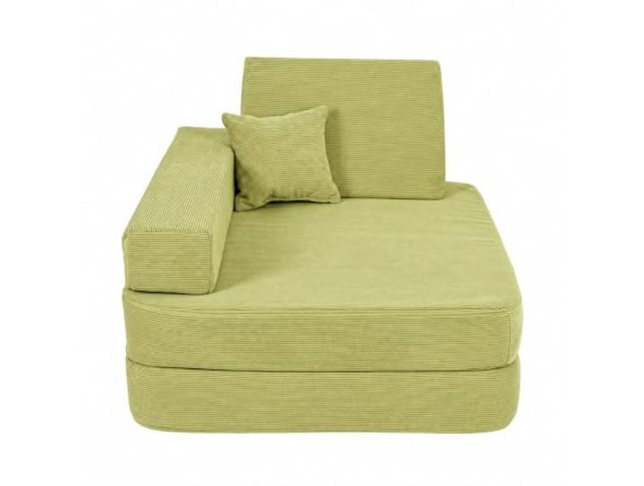 Angelove Kindersessel ausklappbar 5 in 1 mit Schlaffunktion aus feinem Cord – Kindercouch, Spielsofa und Leseecke ab 1 Jahr, Bezug waschbar, Limette