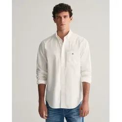 Gant für Herren. 3000100 Hemd Regular Fit Popeline weiß (S), Lässig, Baumwolle, Klassisch, Kurzarm, Langarm