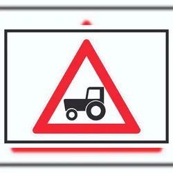 Achtung Trecker Symbol Schild A5 (148x210mm)