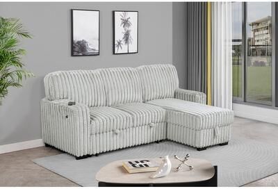 Best Quality Furniture 2-Piece Corduroy Sectional