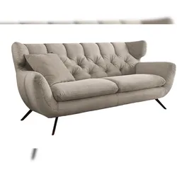 KAWOLA Sofa CHARME 3-Sitzer Cord steingrau