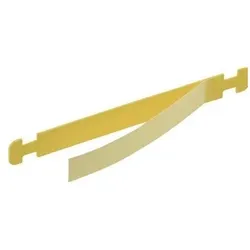 Brady, Etikettenrolle, Laminat bjaelker gul maerkefelt 45x9mm, total 71x9mm 1 pakke med 100 stk