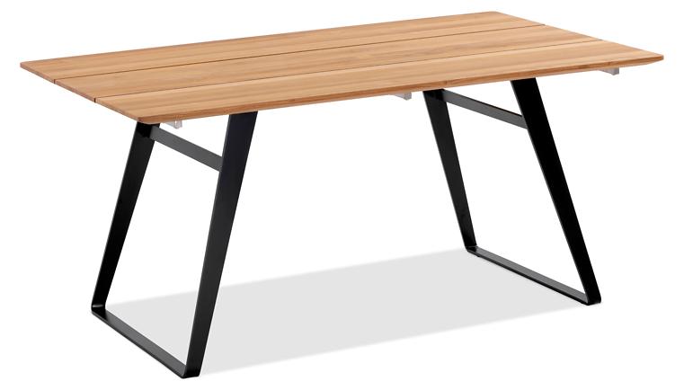 Gartentisch Elbax 180x95x76 Tischplatte Teakholz Gestell Stahl Anthrazit