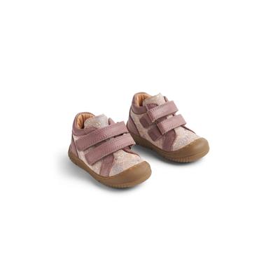Sneaker WHEAT "WHEAT Stiefelette Ivalo", Mädchen, Gr. 26, rosa (lavender flowers), Veloursleder, Schuhe Sneaker