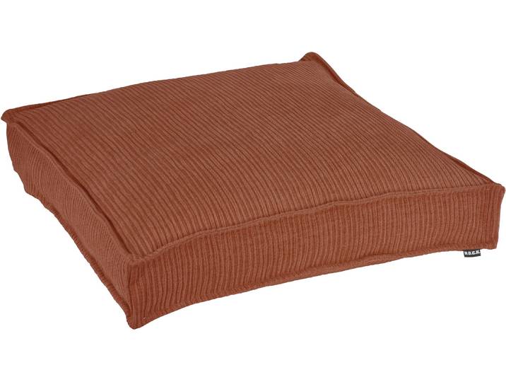 Bodenkissen H.O.C.K. Jonny , braun (umbra, unifarben), B:60cm H:10cm L:60cm, Obermaterial: 100% Polyester, Dekokissen_Sitzkissen_Kissenhüllen, Bodenkissen, Cordkissen inkl. Füllung, 60x60x10cm, Bodenkissen, strukturiert