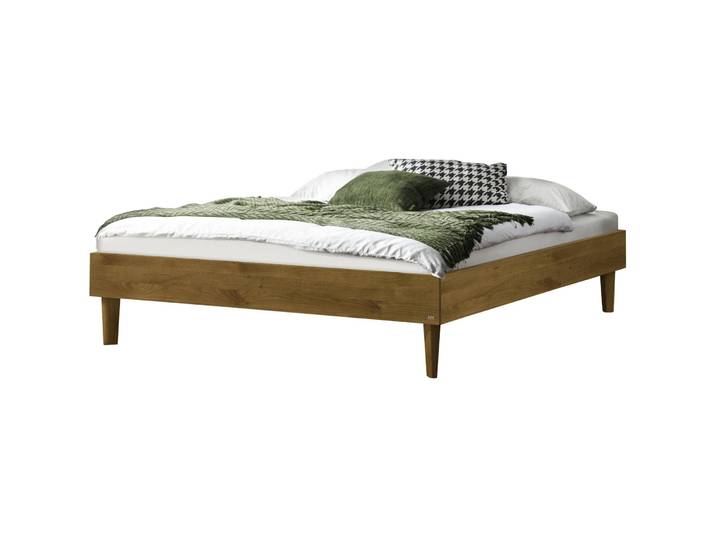 Hasena Bett Sassari Wildeiche Nature Massivholz 200 x 200 cm - Bett