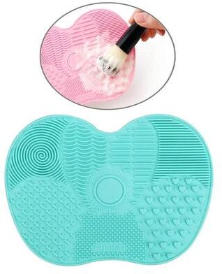 Inspired Deals Silicone Makeup Brush Cleaner Mat Pad For Deep Cleaning Brushes green