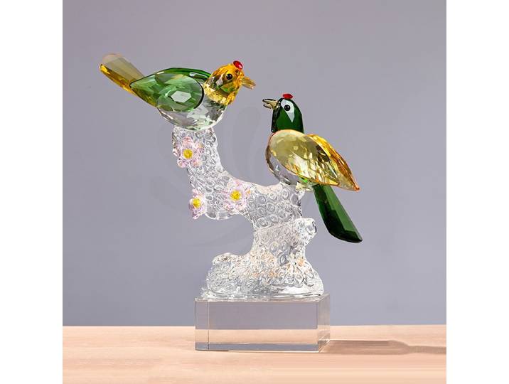 Cristal verre artisanat pie oiseau ornement salon chambre décoration de la maison haut de gamme nouveau mariage