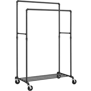 Songmics Garderobenständer HSR60BV1, schwarz, aus Metall, 162 x 100cm