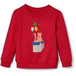 Tchibo - Kinder-Sweatshirt mit angerauter Innenseite - Baby - Gr. 86/92 - rot
