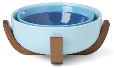Oneida 24 Seven Colors 4-Piece Nesting Bowl Set with Wood Stand - 4-Piece Set