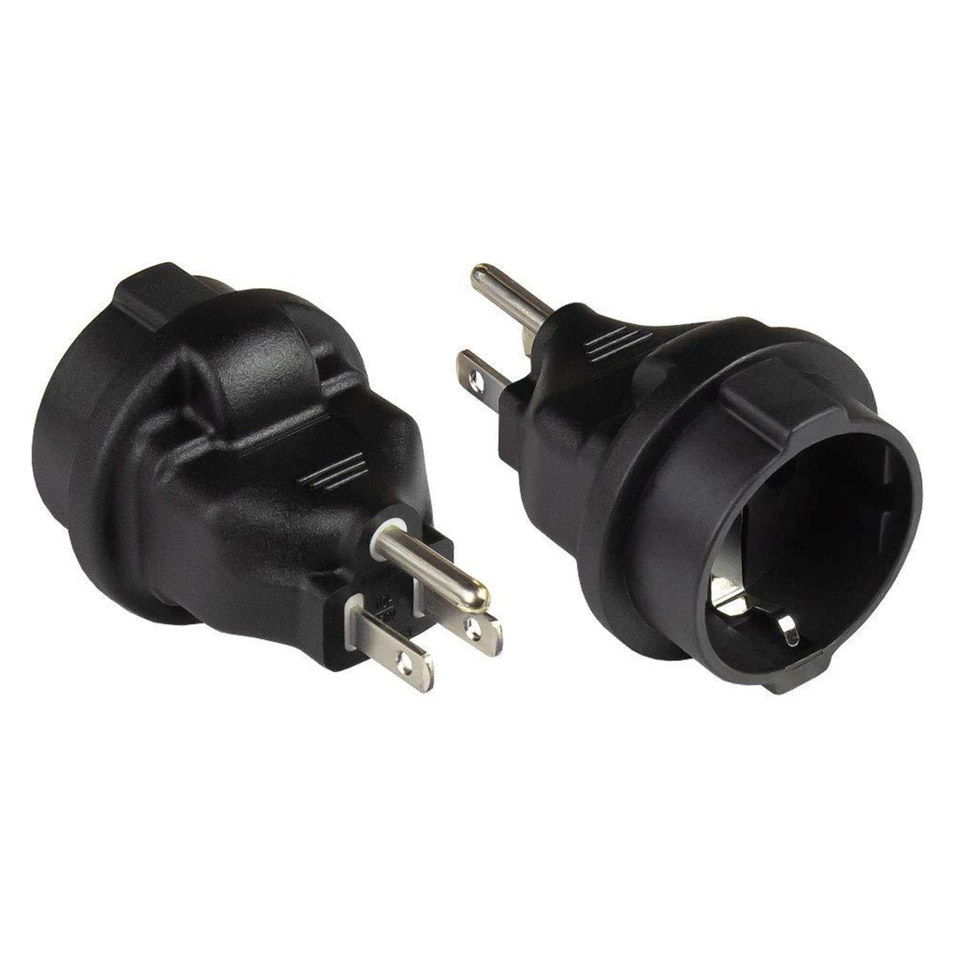 Good Connections Stromadapter Amerika/USA Netz-Stecker Typ B (NEMA 5-15P) an Schutzkontakt-Buchse Typ F (CEE 7/3, ger (PA-4502S)