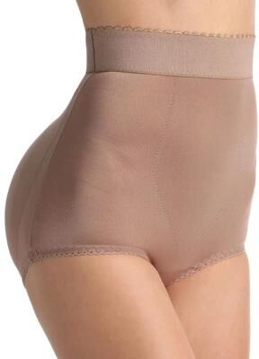 Plus Size Women's High Waist Padded Panty Light Control by Rago in Mocha (Size L)