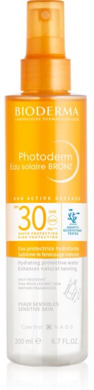 Bioderma Photoderm Eau solaire BRONZ Bräunungsspray mit Bronzer SPF 30 200 ml