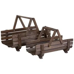 HOLZKÖRBE, 62x38x43cm, 2-tlg.