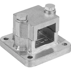 ROHRVERBINDER MIT FLANSCH ALUMINIUM, FÜR VIERKANTROHRE, KOMP:STAHL, A=25,3