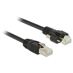 Delock 85672 RJ45 Patchkabel CAT 6 S/FTP 10.00 m Schwarz 1 St.