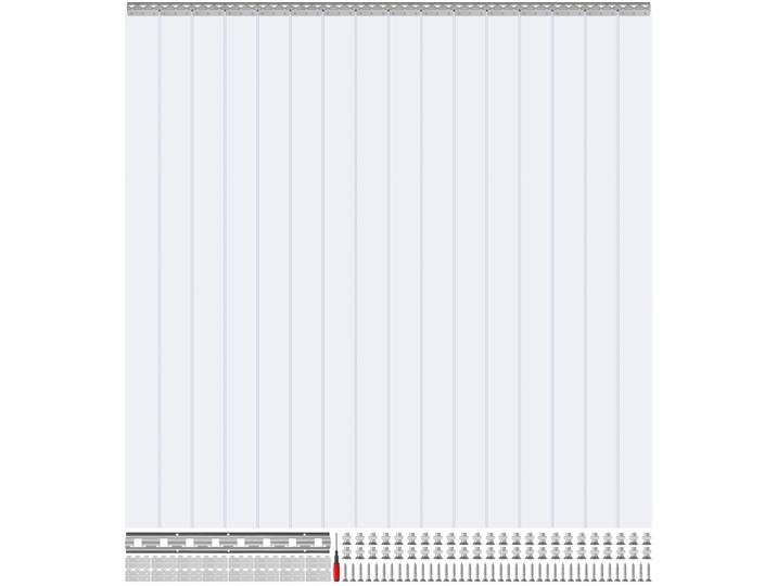 SucceBuy 96 x 96 bande rideau 0.08 épaisseur clair lisse bandes de porte en plastique rideaux en PVC pour entrepôts marche dans les congélateurs