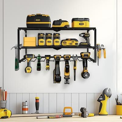 FATIVO Heavy Duty 3-Tier Power Tool Storage Rack Wall Open Organizer Shelf