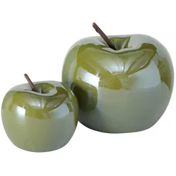 Boltze Home, Deko Figuren + Skulpturen, Boltze Deko Apfel Perly 2er Set Dekoration Geschenkidee, Deko Küche Wohnzimmer