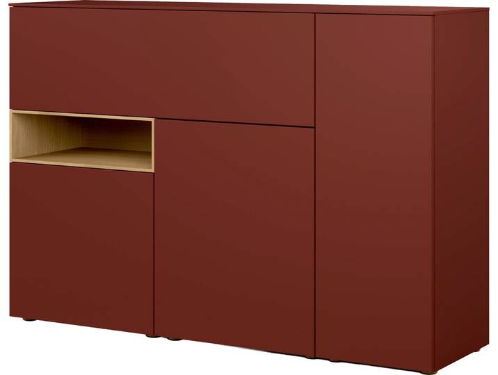 WK-Wohnen Highboard VIVA, Ziegel, Holzfurnier