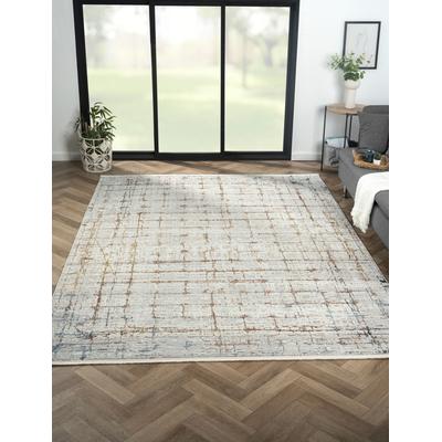 Teppich "Esme 3", orange (hellgrau, terra), B:200cm H:8mm L:290cm, Polyester, MYFLAIR MÖBEL & ACCESSOIRES, Teppiche, Teppich, Kurzflor, Vintage Look, besonders weich durch Microfaser