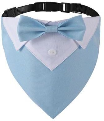 Uplifted Finds Formal Tuxedo Dog Bandana & Bow Tie Collar Set e s