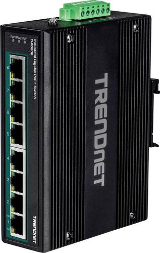 TRENDnet 8-Port Indus. Gigabit PoE+ DIN-Rail Switch (24-56V)