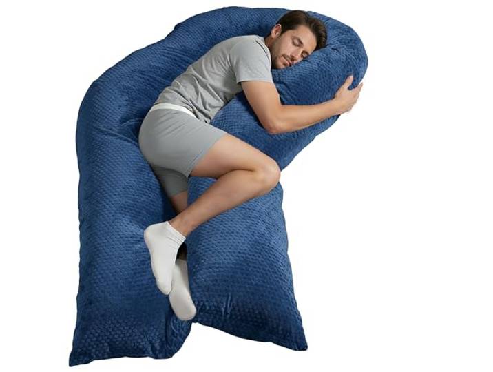 Traumreiter Seitenschläferkissen Visco XXL PRO, ergonomisches Full Body Builder Männer Schlafkissen, Seitenschläfer Kissen Memory Foam & Fusion Watte Wendekissen Ergonomie geprüft