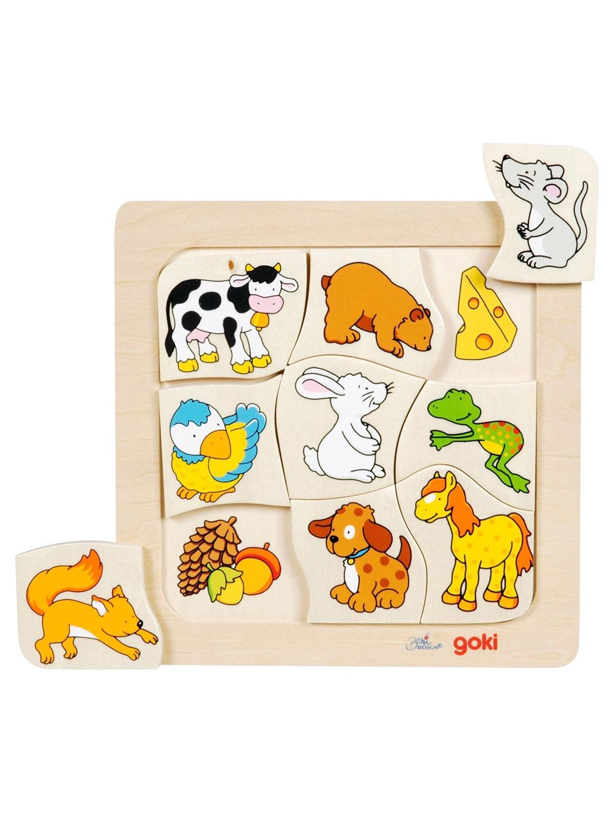Goki Wooden Jigsaw Puzzle Who Eats What? Holz